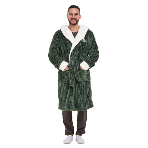 Snuggs Blanket Robe Engraved Lines Green